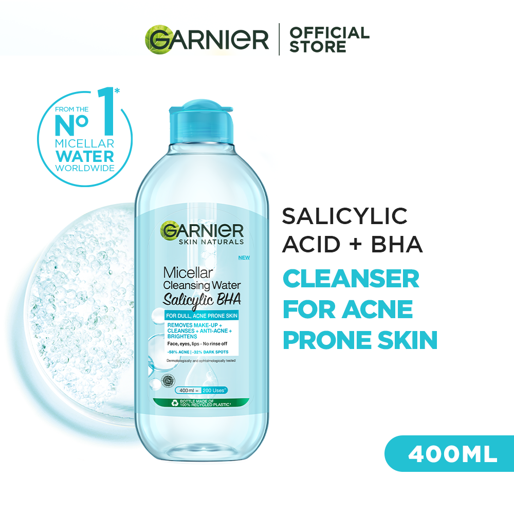 Garnier Salicylic + BHA Micellar Cleansing Water for Acne Prone Skin 400ml