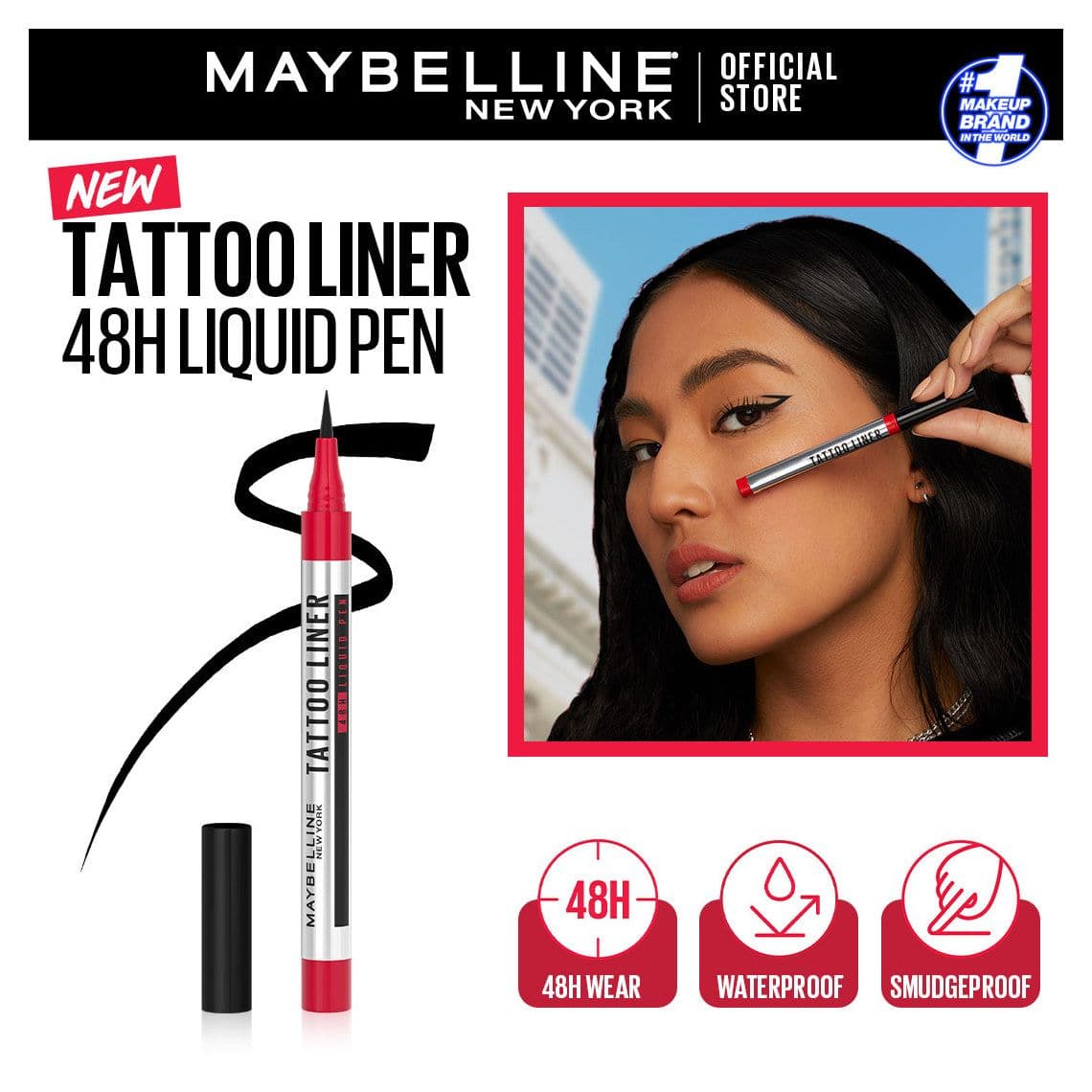 Maybelline New York Tattoo Liner 48H Liquid Pen - Premium Eyeliner from Maybelline - Just Rs 1499! Shop now at Cozmetica