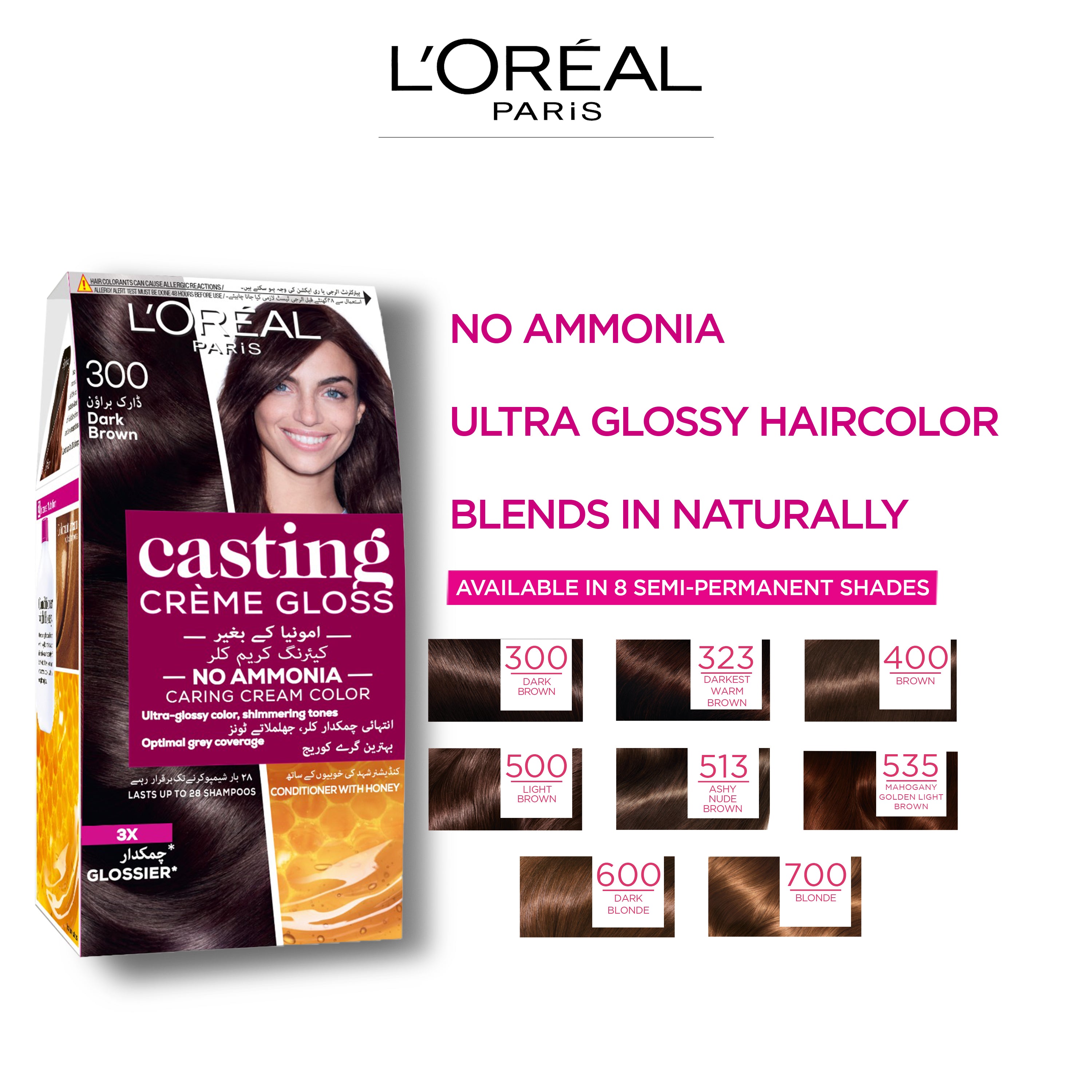 LOreal Paris Casting Creme Gloss - 500 Light Brown Hair Color