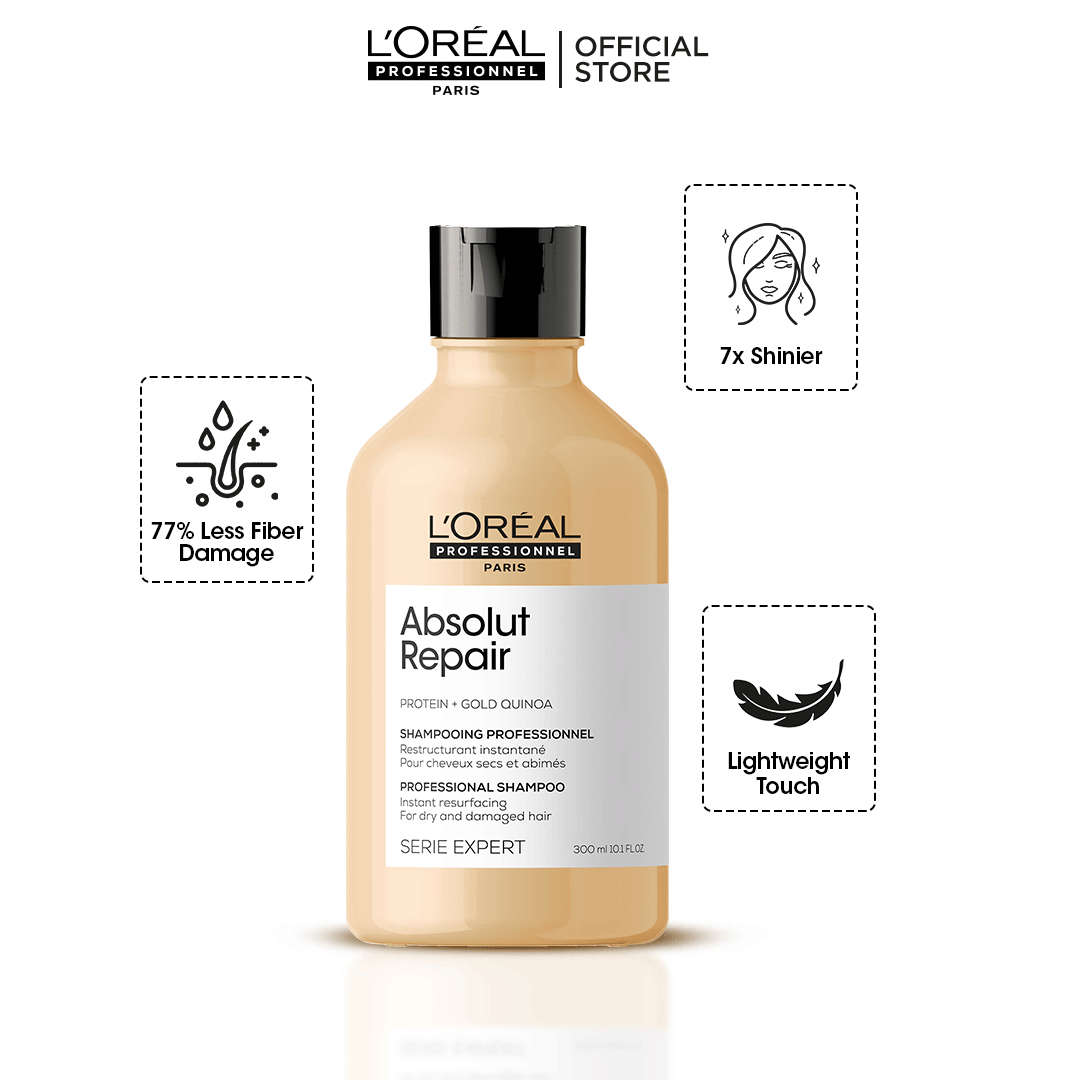 Loreal Professionnel Serie Expert Absolut Repair Shampoo - 300ml - For Dry And Damaged Hair