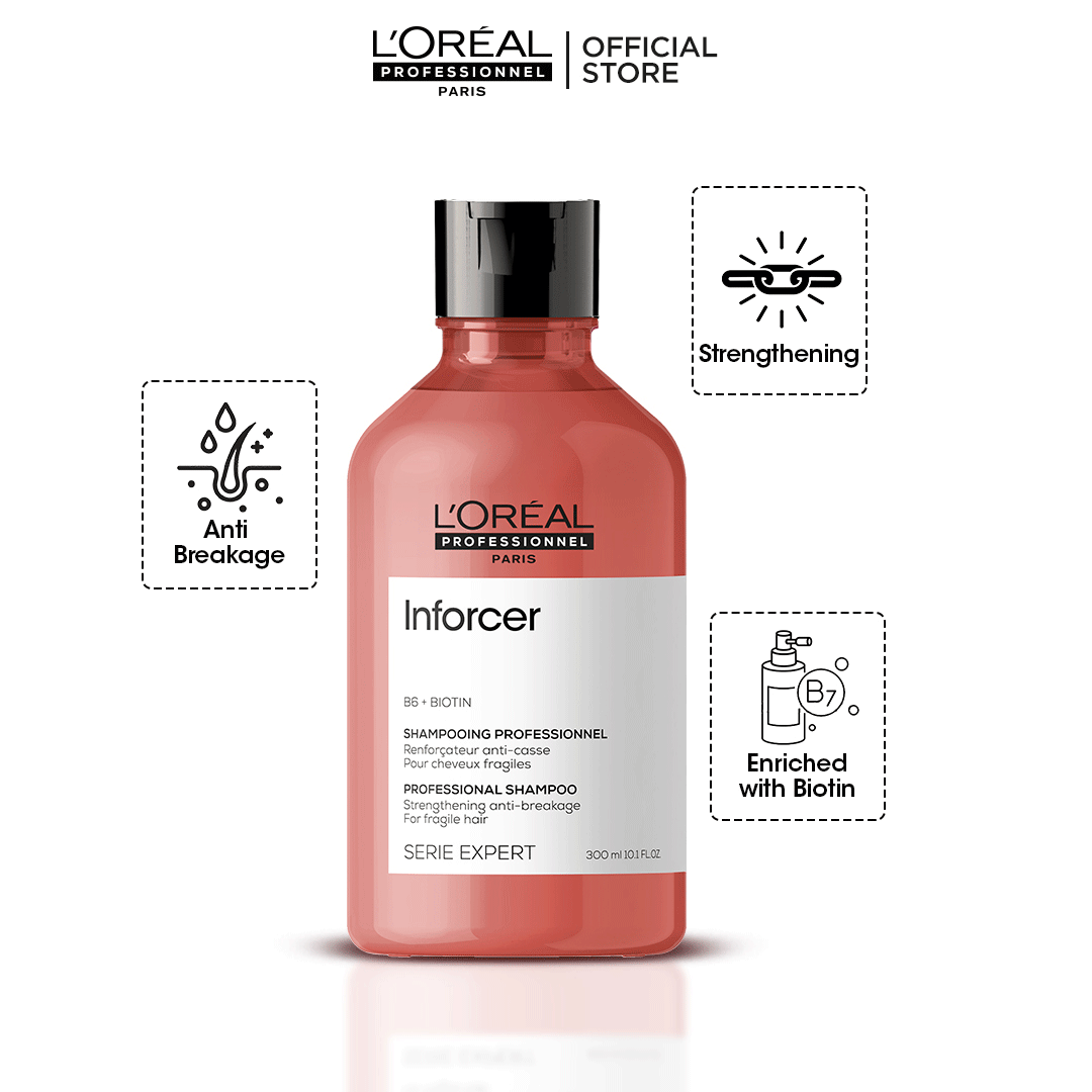 Loreal Professionnel Serie Expert Inforcer Shampoo - 300ml - For Long Fragile, Breaking Hair