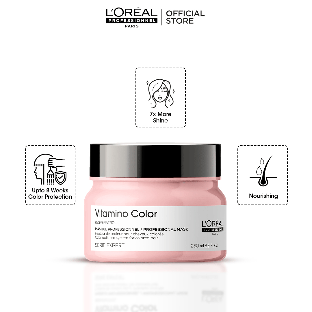 Loreal Professionnel Serie Expert Vitamino Color Mask With Resveratrol- 250ml - For Color Treated Hair