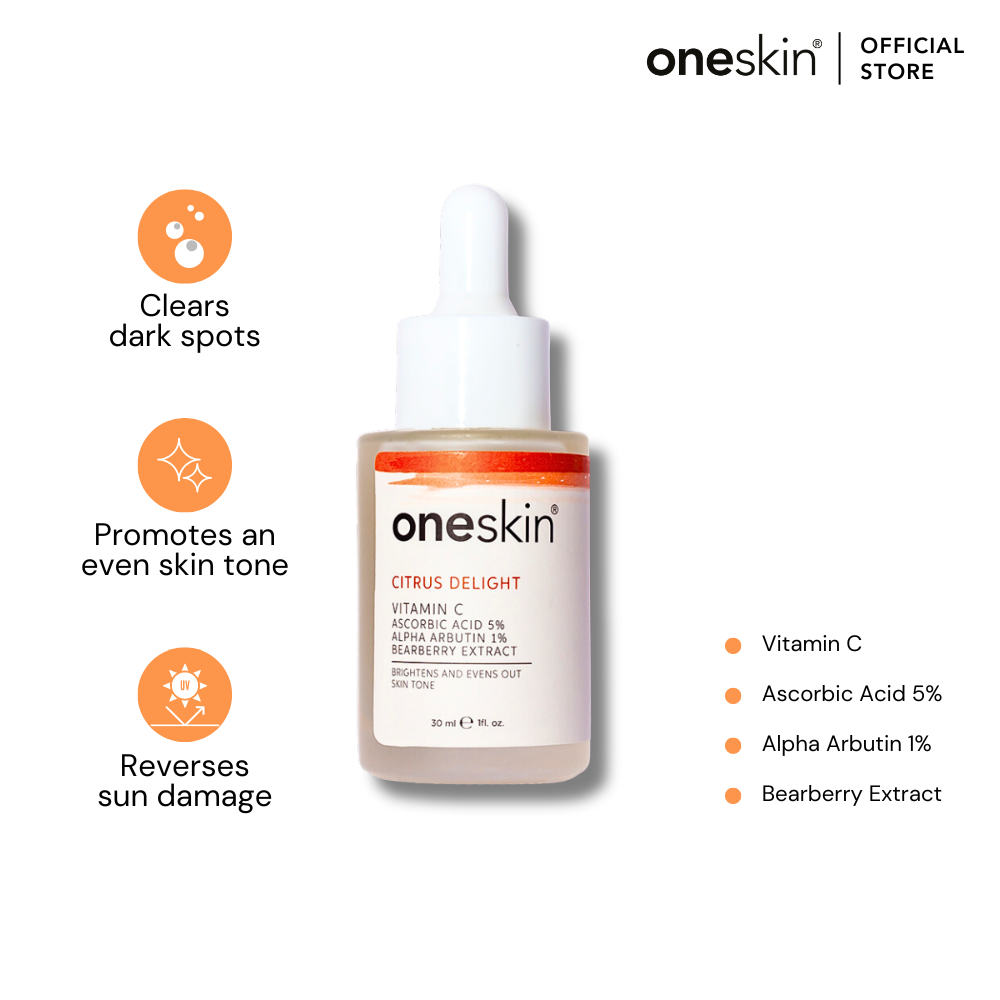 Citrus Delight - Vitamin C 5%, Alpha Arbutin 1%. Bearberry - 30ml - Premium Serums from Oneskin - Just Rs 1233! Shop now at Cozmetica