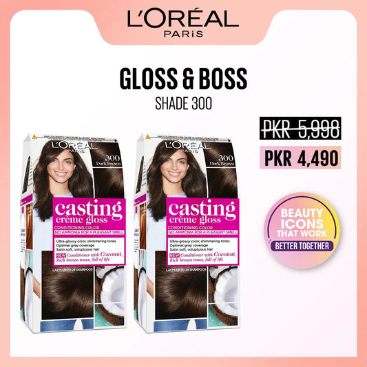L'Oreal Paris Gloss & Boss - Shade 300 Bundle