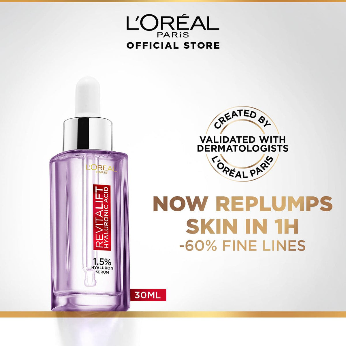 L'Oreal Paris Revitalift Hyaluronic Acid 1.5% Anti-Aging Serum (30ml) - Premium Serums from Loreal Paris - Just Rs 2024! Shop now at Cozmetica