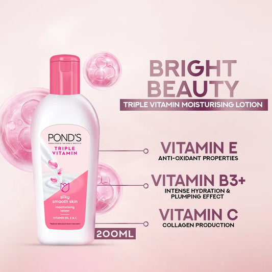 Ponds Triple Vitamin Moisturizing Lotion - 200ML