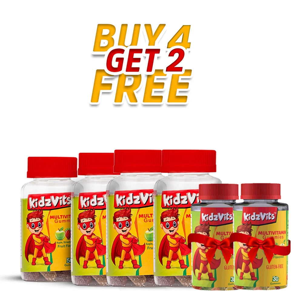 Buy 4 Get 2 Free - Kidzvits Multivitamin Gummies and Get 2 Free 30 gummies