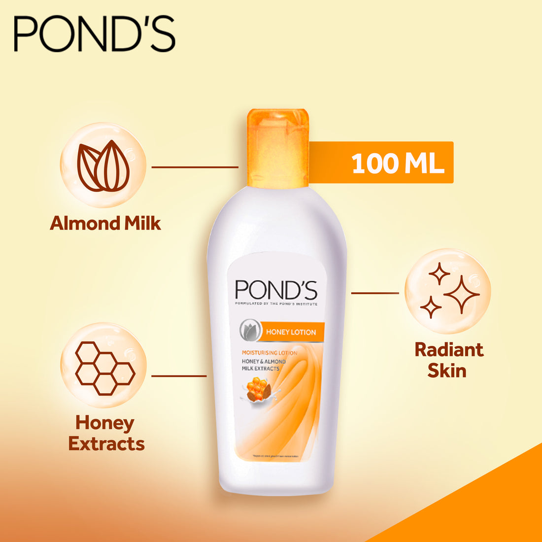 POND'S Honey & Almond Lotion - 100ml