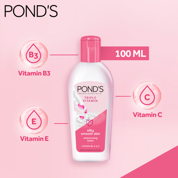 Ponds Triple Vitamin Moisturizing Lotion - 100 ML