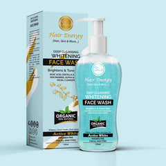 Hair Energy 100 Organic Aloevera GelDeep Cleansing Whitening Face Wash Brightens & Tones Skin(For All Skin Types)