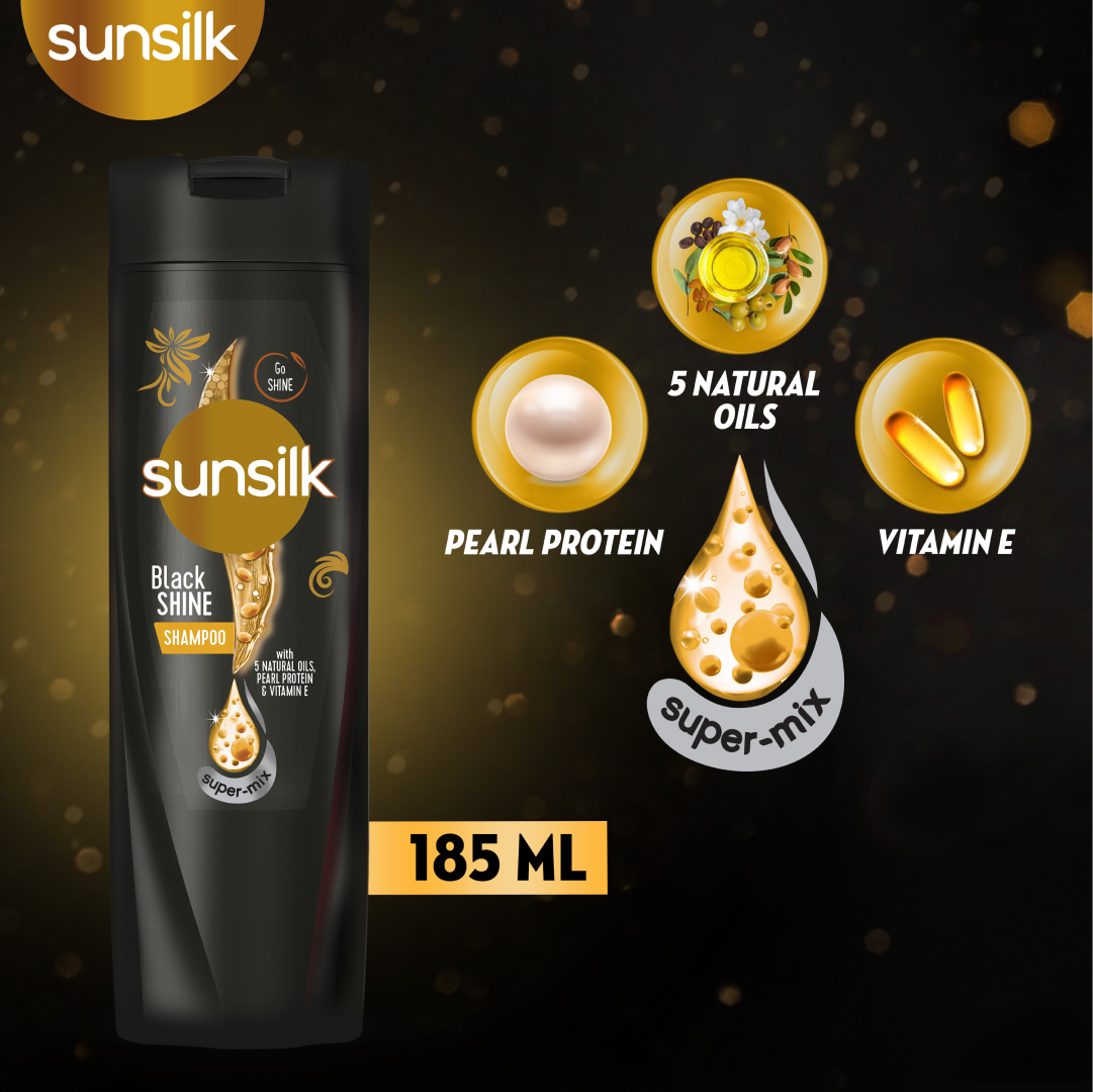 Sunsilk Black Shine Shampoo - 185ML