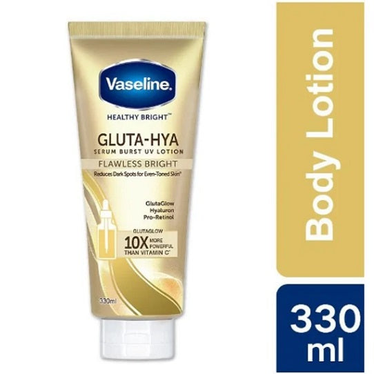 Vaseline Healthy Bright GLUTA-HYA Serum Burst UV Lotion (Flawless Bright) - 330ml