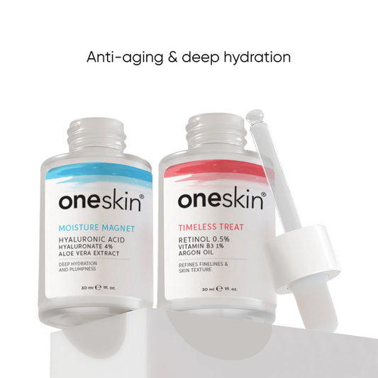 Oneskin Retinol & Hyaluronic Acid Anti-aging Serums Bundle