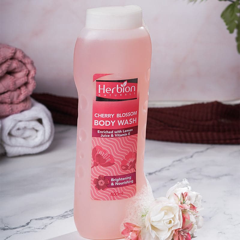 Herbion Cherry & Blossom Body wash 400 ml - Premium  from Herbion - Just Rs 750! Shop now at Cozmetica