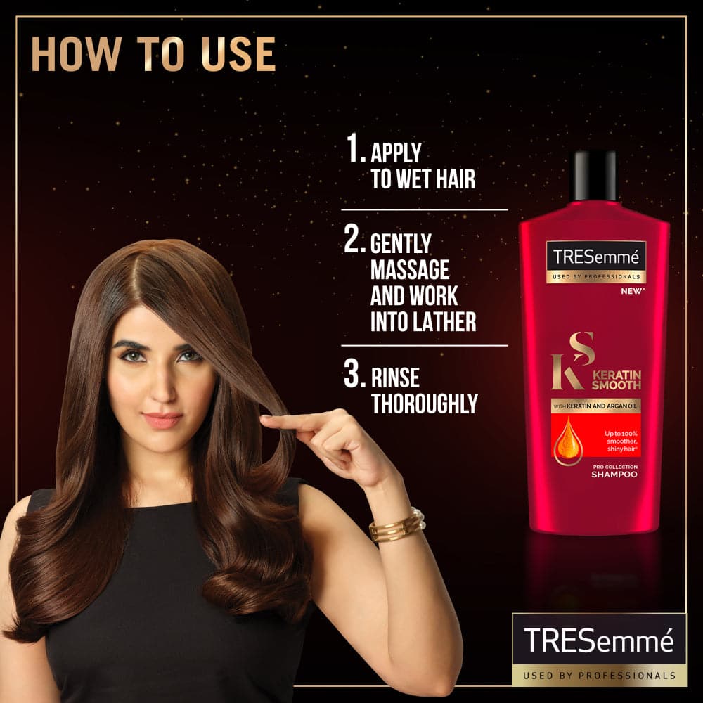 Tresemme Shampoo Keratin Smooth & Straight - 360Ml