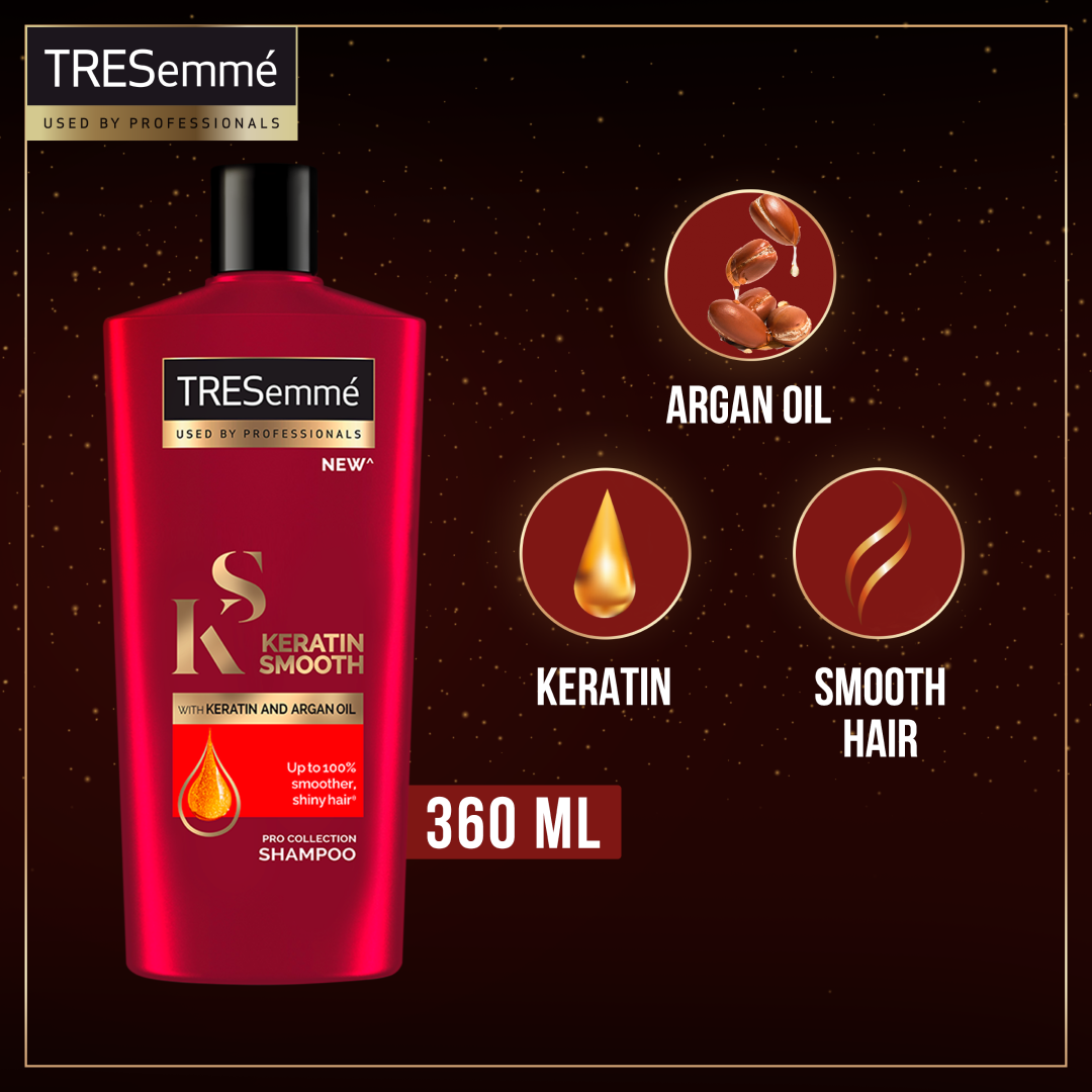 Tresemme Shampoo Keratin Smooth & Straight - 360Ml