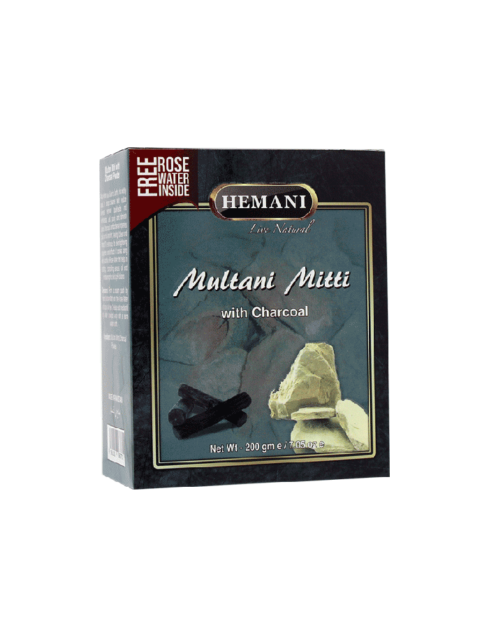 Hemani Multani Mitti With Charcoal Powder - Premium Powder from Hemani - Just Rs 370! Shop now at Cozmetica