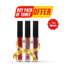 Hemani Pack Of 3 In Price Of 2 Liquid Lipsticks