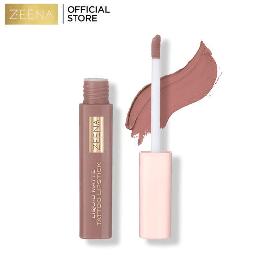 Zeena Liquid Matte Tattoo Lipstick - 10 Soft Brown - Premium Lipstick from Zeena - Just Rs 1040! Shop now at Cozmetica