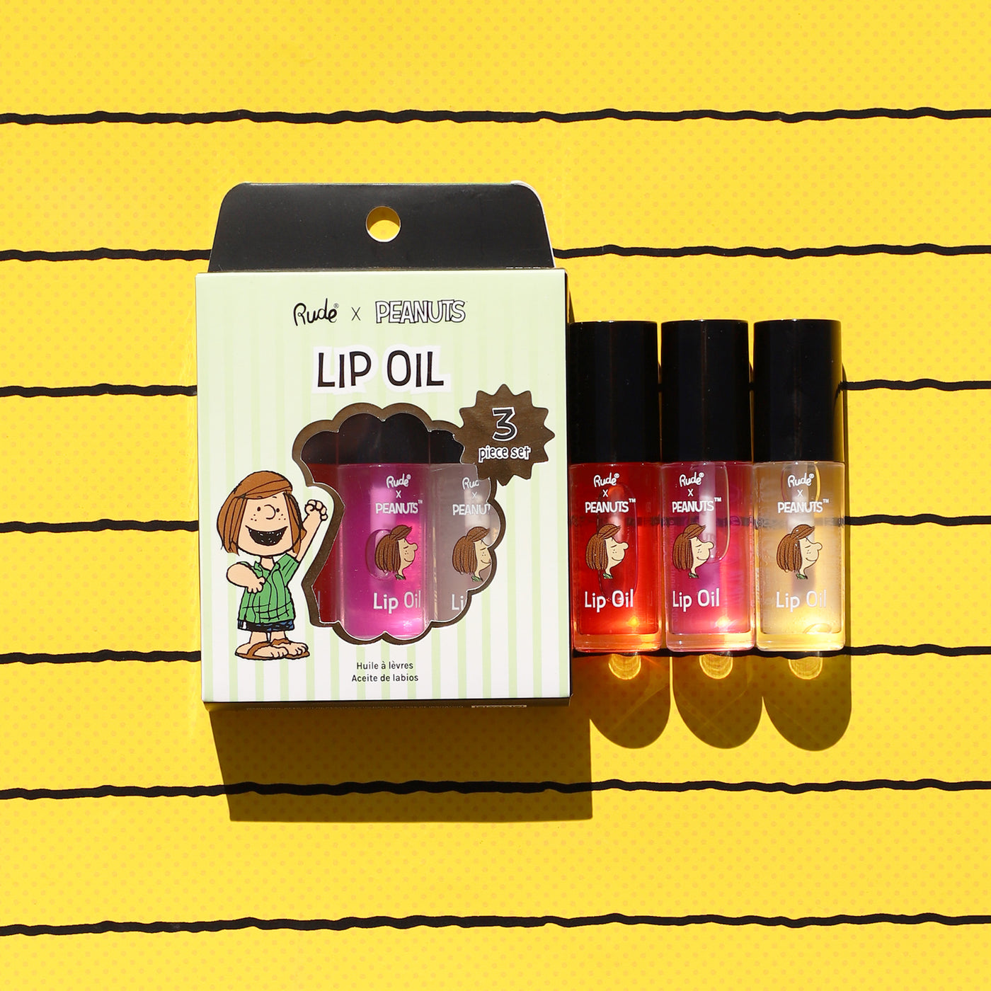 Rude Peanuts Lip Oil 3 Piece Set