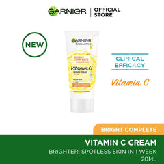 Garnier Skin Active Bright Complete Fairness Day Cream - 20ml - Premium Lotion & Moisturizer from Garnier - Just Rs 111! Shop now at Cozmetica