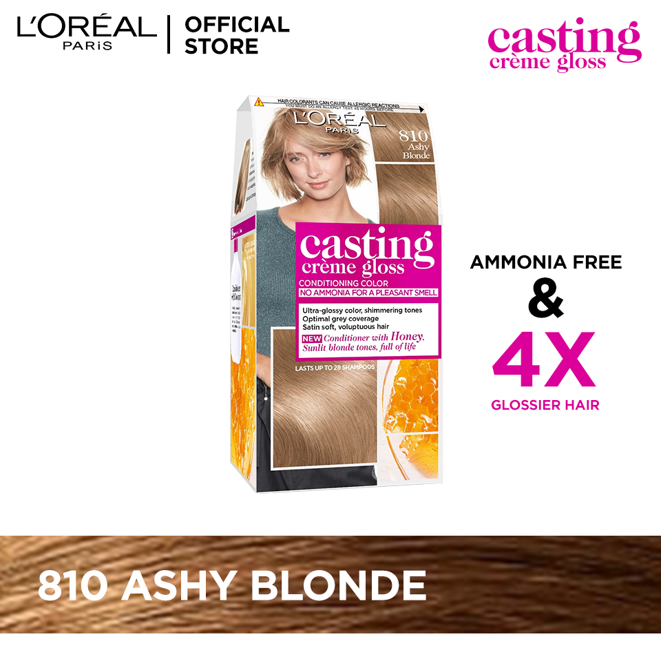 LOreal Paris Casting Creme Gloss - 810 Ashy Blonde Hair Color - Premium Health & Beauty from Loreal Casting Creme - Just Rs 2399.00! Shop now at Cozmetica