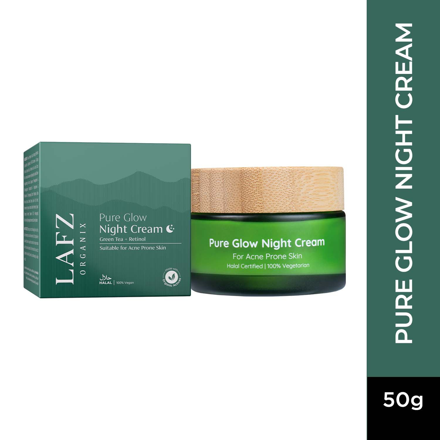 Lafz Organix Pure Glow Night Cream with Green Tea & Retinol - Premium  from Lafz - Just Rs 3355! Shop now at Cozmetica