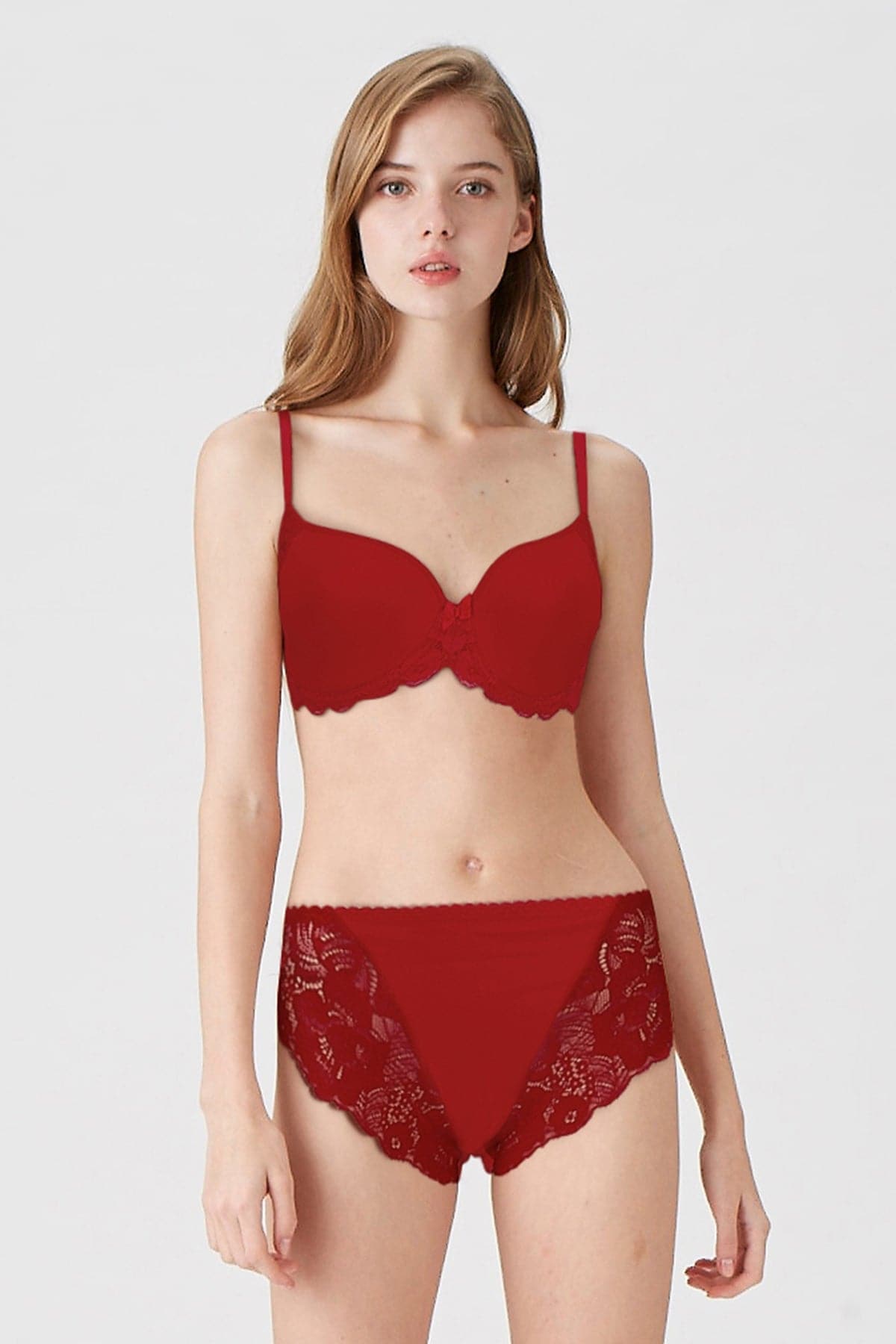 British Lingerie Studio Breathable Lace Panty - Red - Premium Panties from BLS - Just Rs 1900! Shop now at Cozmetica