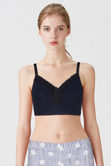 British Lingerie Studio Colette Non Wired And Non Padded Cotton Bra - Navy Blue - Premium Bras from BLS - Just Rs 2550! Shop now at Cozmetica