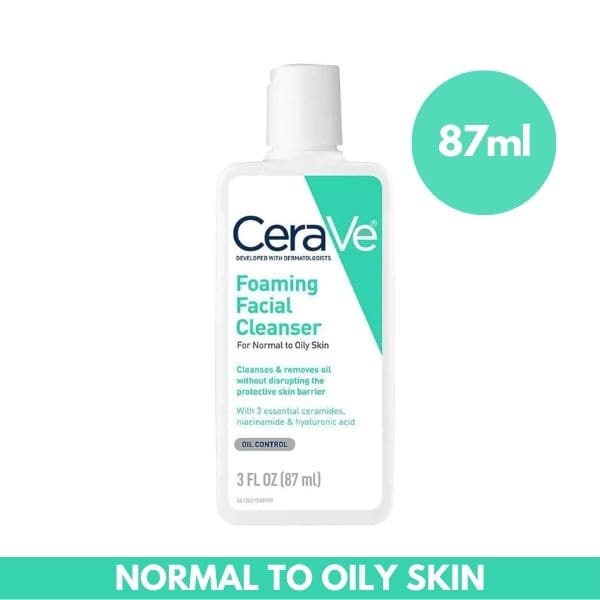 CeraVe Foaming Facial Cleanser - 87ml - Premium Facial Cleansers from CeraVe - Just Rs 2309! Shop now at Cozmetica