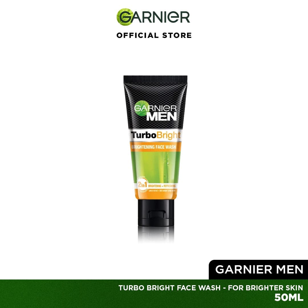 Garnier Men Turbo Bright Face Wash 50 ml - For Brighter Skin - Premium Facial Cleansers from Garnier - Just Rs 359! Shop now at Cozmetica