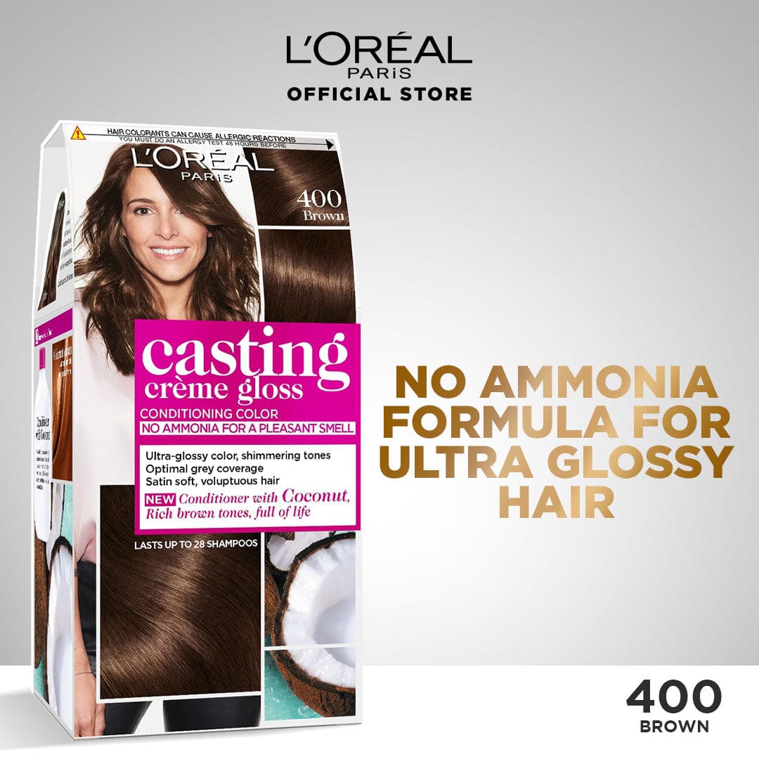 LOreal Paris Casting Creme Gloss - 400 Brown Hair Color - Premium Health & Beauty from Loreal Casting Creme - Just Rs 2399.00! Shop now at Cozmetica