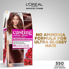 LOreal Paris Casting Creme Gloss - 550 Light Brown Hair Color - Premium Health & Beauty from Loreal Casting Creme - Just Rs 2399.00! Shop now at Cozmetica