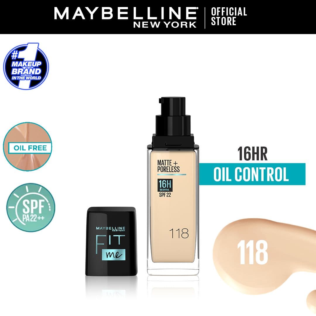 Maybelline Fit Me Matte & Poreless Liquid Foundation | Extra Coverage - Premium Foundations & Concealers from Maybelline - Just Rs 2099! Shop now at Cozmetica
