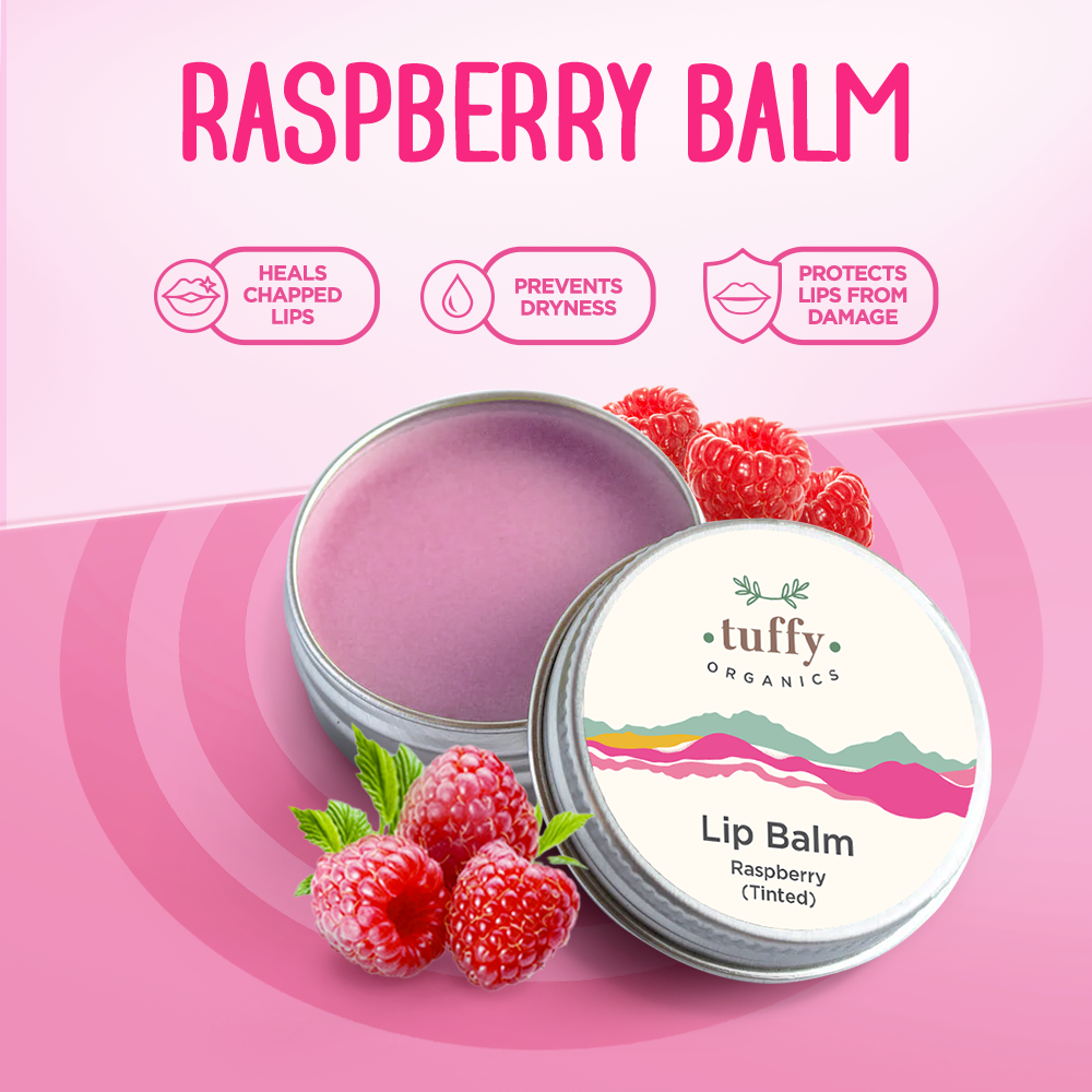 Raspberry Lip Balm - Premium  from Tuffy Organics - Just Rs 399! Shop now at Cozmetica