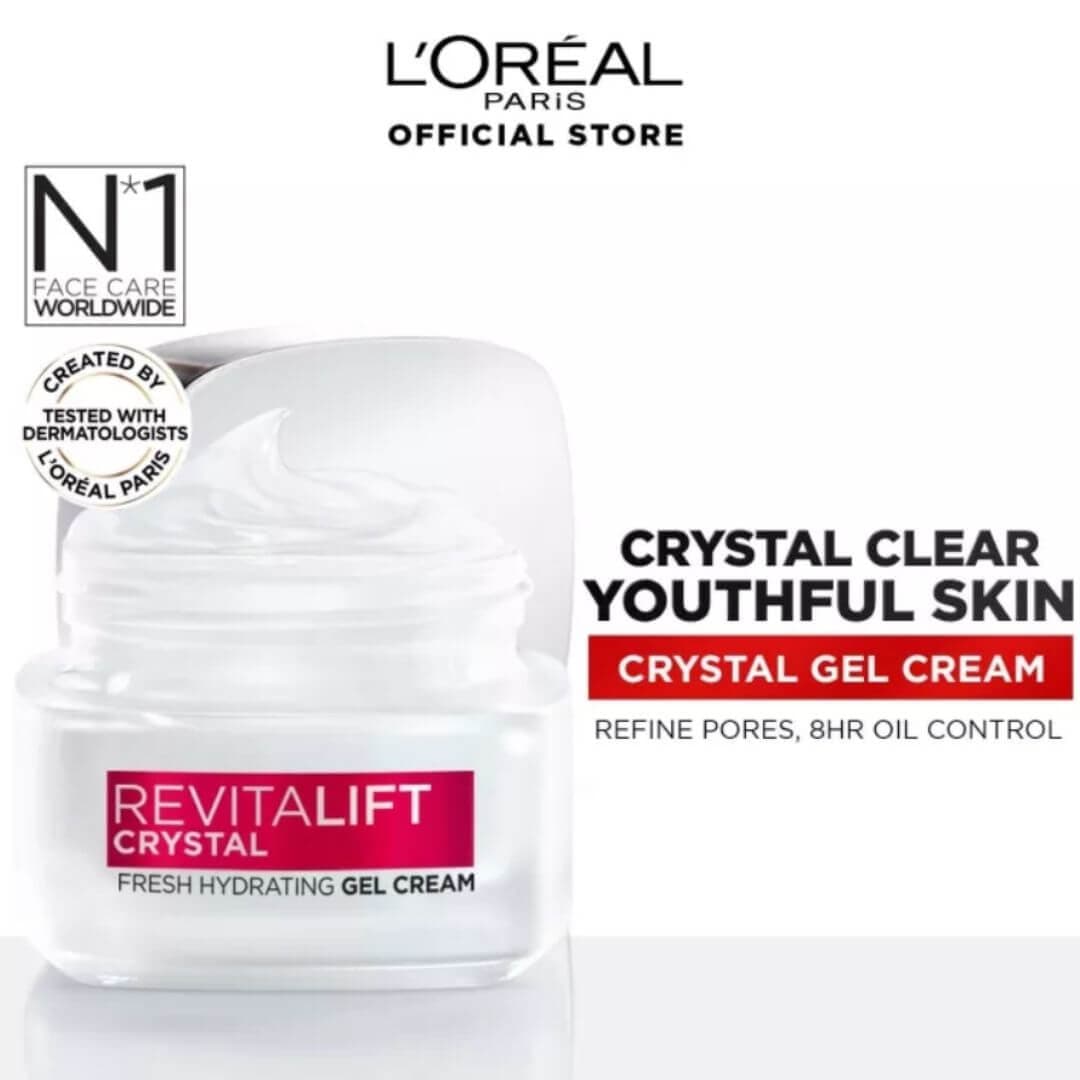 L'Oreal Paris Revitalift Crystal Fresh Gel Cream - 50ml - Premium Gel / Cream from Loreal Paris - Just Rs 1727! Shop now at Cozmetica