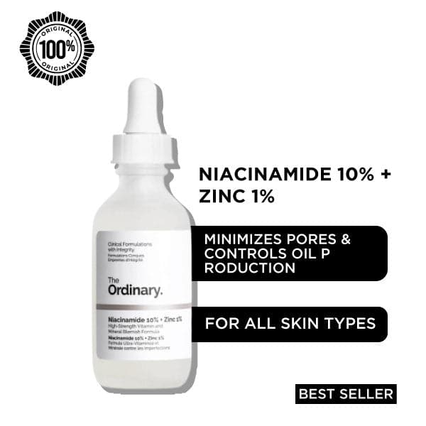 The Ordinary Niacinamide 10% + Zinc 1% Serum for All Skin Types - Premium Serums from The Ordinary - Just Rs 2999! Shop now at Cozmetica