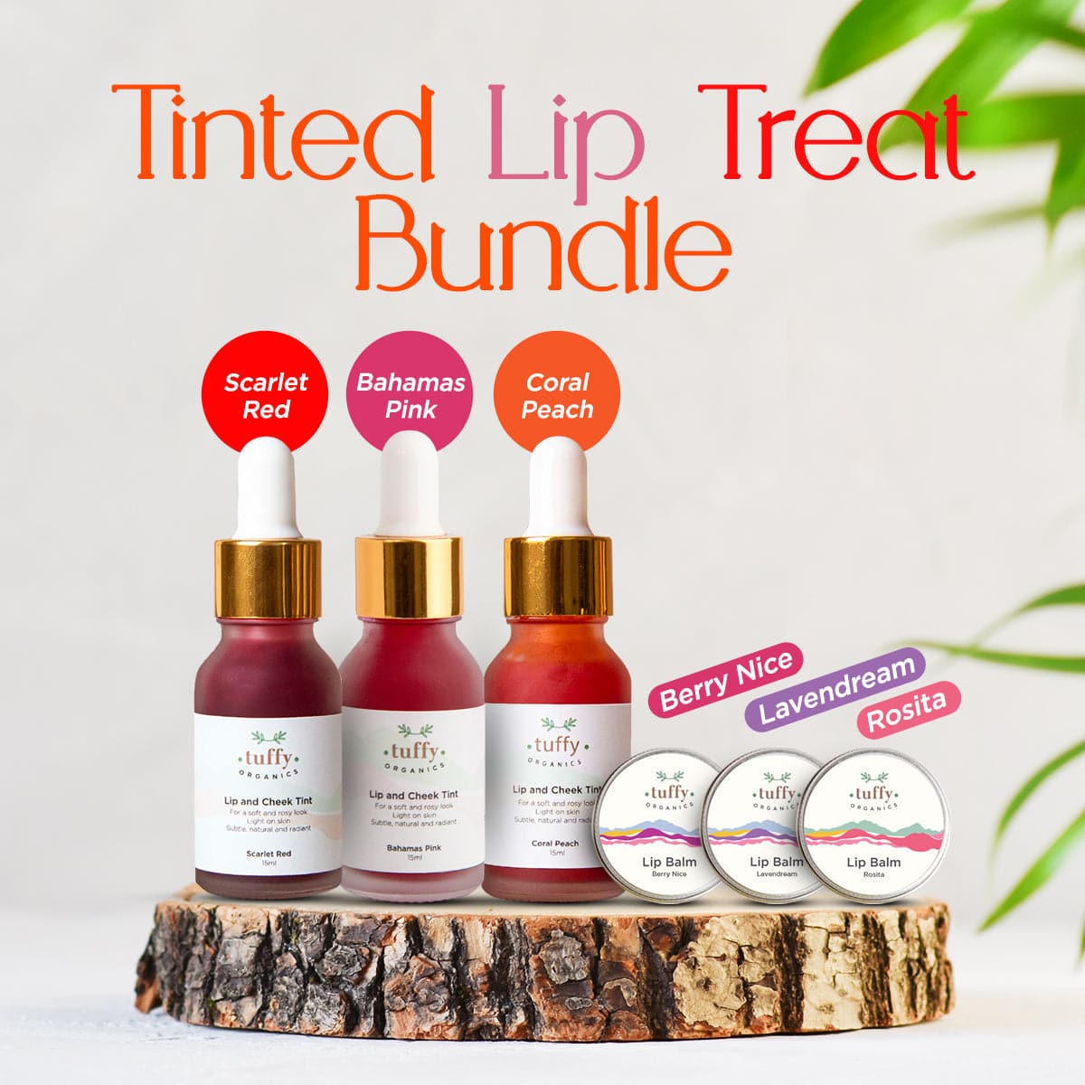 Tinted Lip Treat Bundle - Premium  from Tuffy Organics - Just Rs 2471! Shop now at Cozmetica