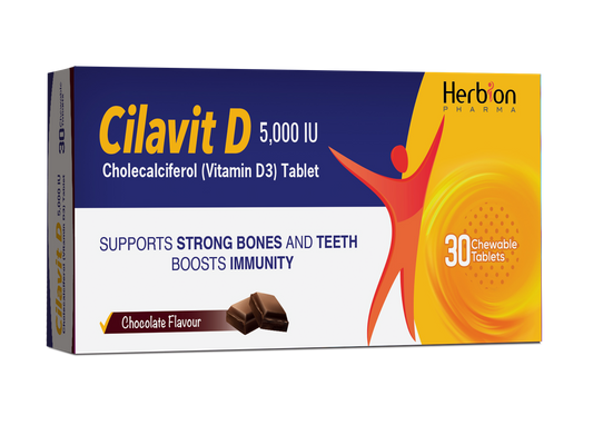 Herbion Cilavit D 5000 IU Chewable Tablet - Premium Vitamins & Supplements from Herbion - Just Rs 450! Shop now at Cozmetica
