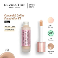 Makeup Revolution Conceal & Define Foundation - Premium Foundation from Makeup Revolution - Just Rs 2765! Shop now at Cozmetica