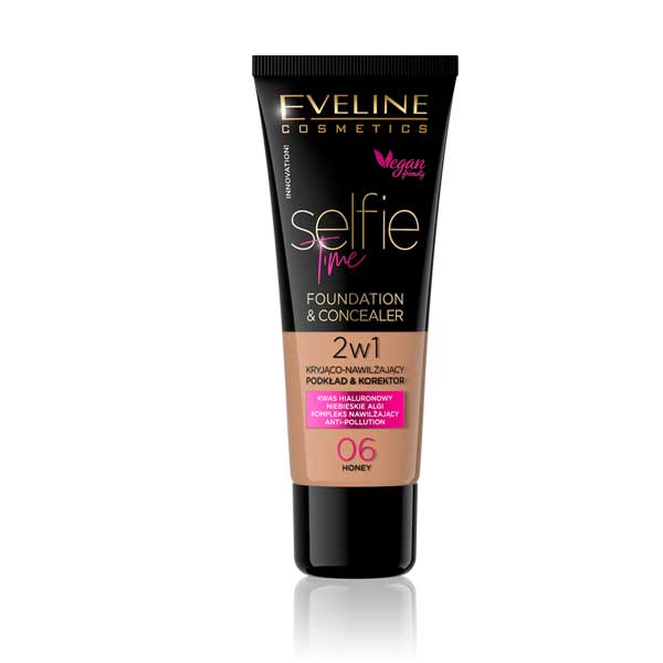 Eveline Selfie Time Foundation & Concealer 06 Honey 30Ml - Premium Foundations & Concealers from Eveline - Just Rs 1685! Shop now at Cozmetica